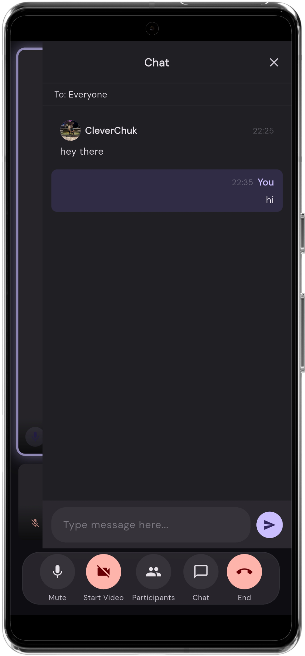 Chat panel
