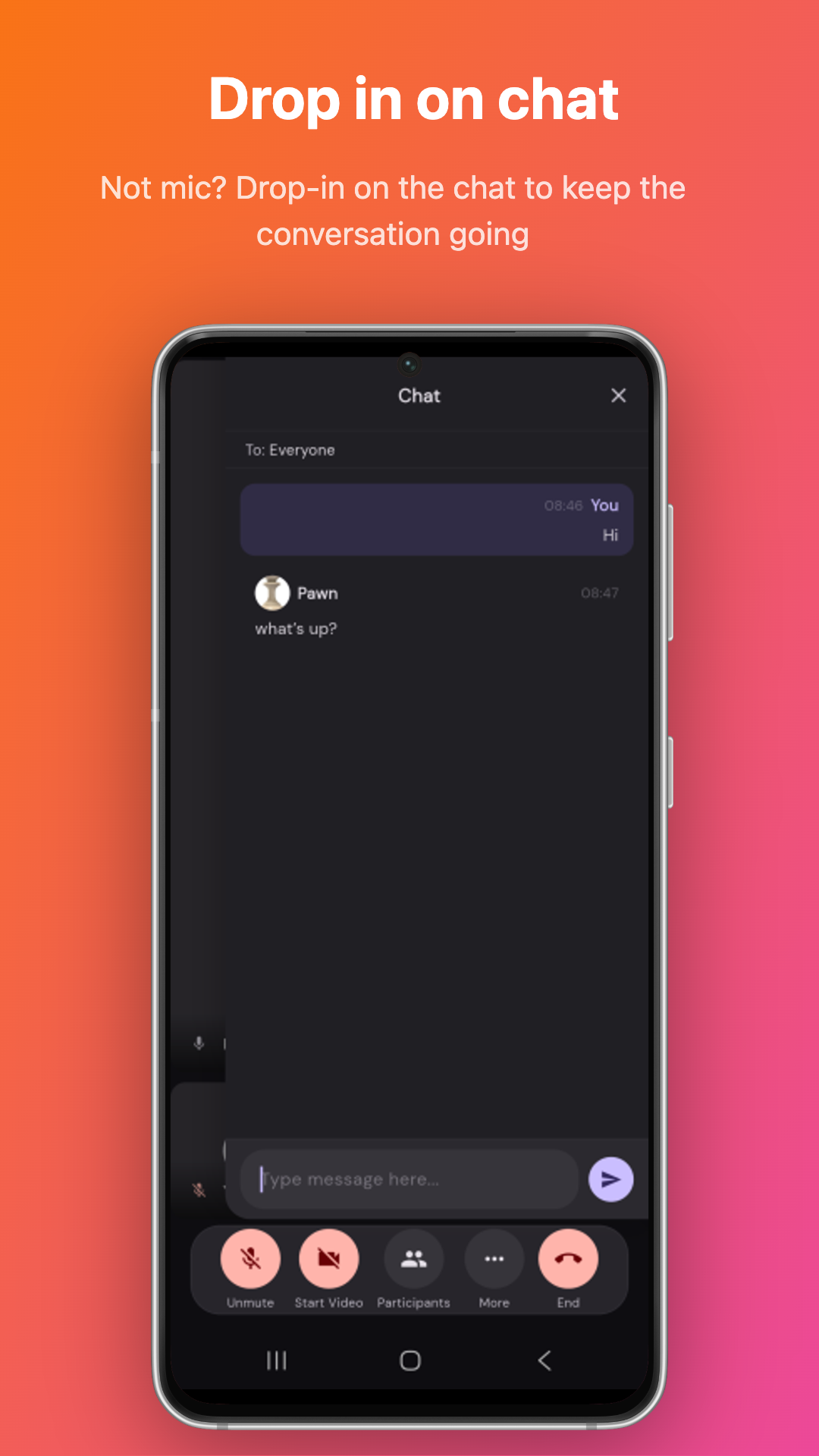 Chat panel