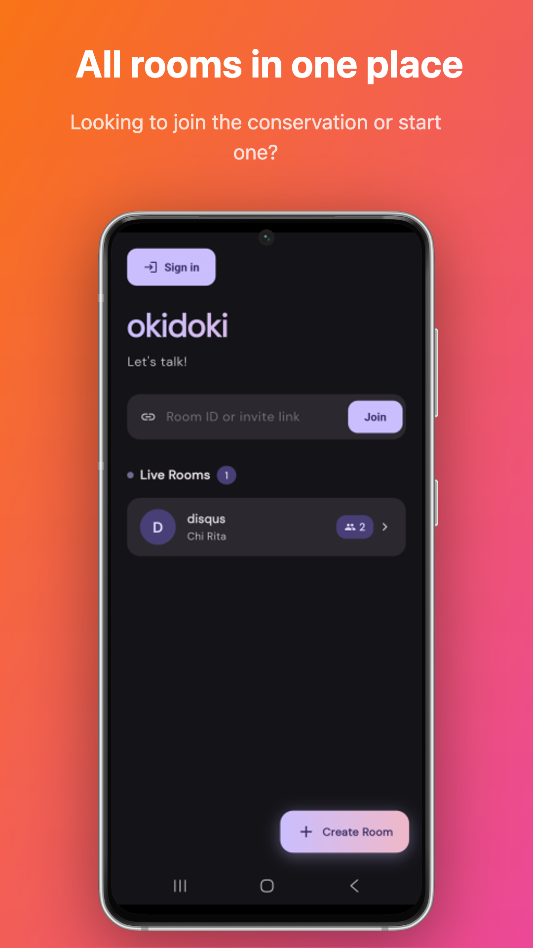okidoki home screen